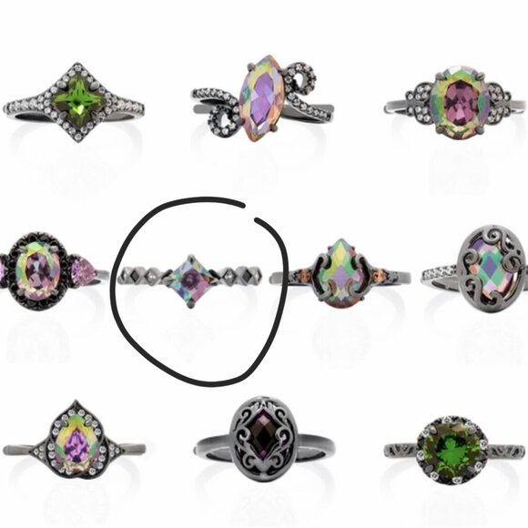 Fragrant Jewel - Mad as a Hatter Silver and Black Gemstone Ring - Picture 3 of 3